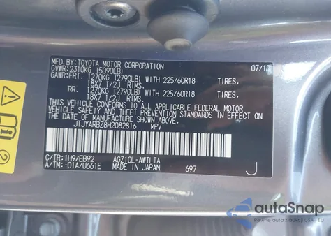 2017 Lexus Nx 200T F Sport z USA, uszkodzony, nr VIN JTJYARBZ8H2082816